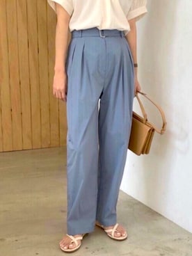 「MINS MINIS（ミンスミニス）のアイテム」を使った、perky room スタッフさん（レディース・164cm）の夏コーディネート