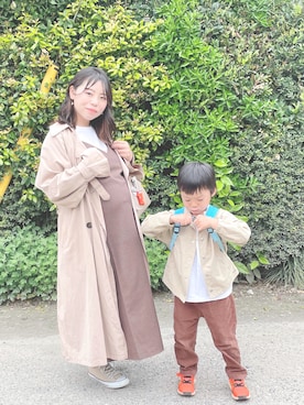 「reca（レカ）のアイテム（トレンチコート）」を使った、りぃさん（レディース・154cm）の春コーディネート