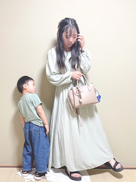 ワンピースを使った 親子リンクコーデ の人気ファッションコーディネート Wear