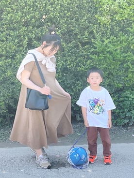 「BOBSON（ボブソン）のアイテム」を使った、りぃさん（レディース・154cm）の春コーディネート