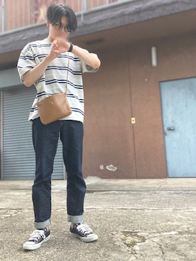 「アイテム（デジタル腕時計）」を使った、Shinyaさん（メンズ・172cm・20代）の夏コーディネート