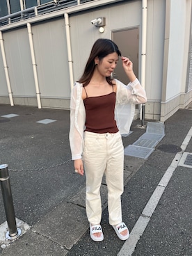 「CLEA（クレア）のアイテム（キャミソール）」を使った、Yuki さん（レディース・162cm）の夏コーディネート