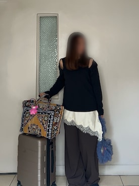 「THROW by SLY（スローバイスライ）のアイテム（パンツ）」を使った、m---＊さん（レディース・156cm）の夏コーディネート