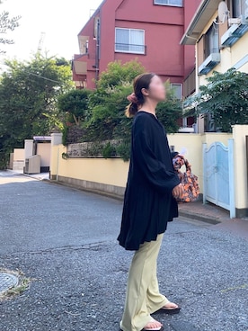 「H&M（エイチ・アンド・エム）のアイテム（チュニック）」を使った、m---＊さん（レディース・156cm）の夏コーディネート