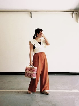 「アツいコーデ全部見せ」｜m---＊さん（レディース・156cm）の夏コーディネート