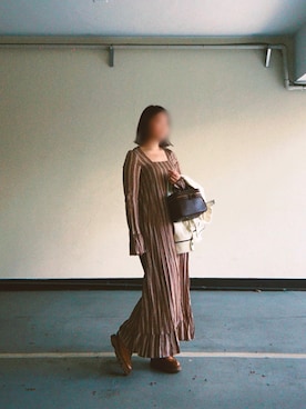 「TODAYFUL（トゥデイフル）のアイテム（ブルゾン）」を使った、m---＊さん（レディース・156cm）の夏コーディネート