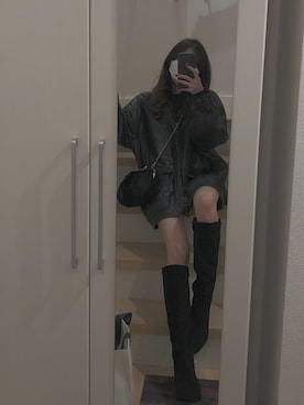 「asos（エイソス）のアイテム（ブーツ）」を使った、藤咲さん（レディース・168cm）の秋コーディネート