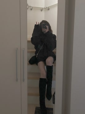 「asos（エイソス）のアイテム（ブーツ）」を使った、藤咲さん（レディース・168cm）の秋コーディネート