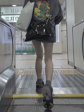 「Yohji Yamamoto（ヨウジヤマモト）のアイテム（バッグ）」を使った、藤咲さん（レディース・168cm）の夏コーディネート