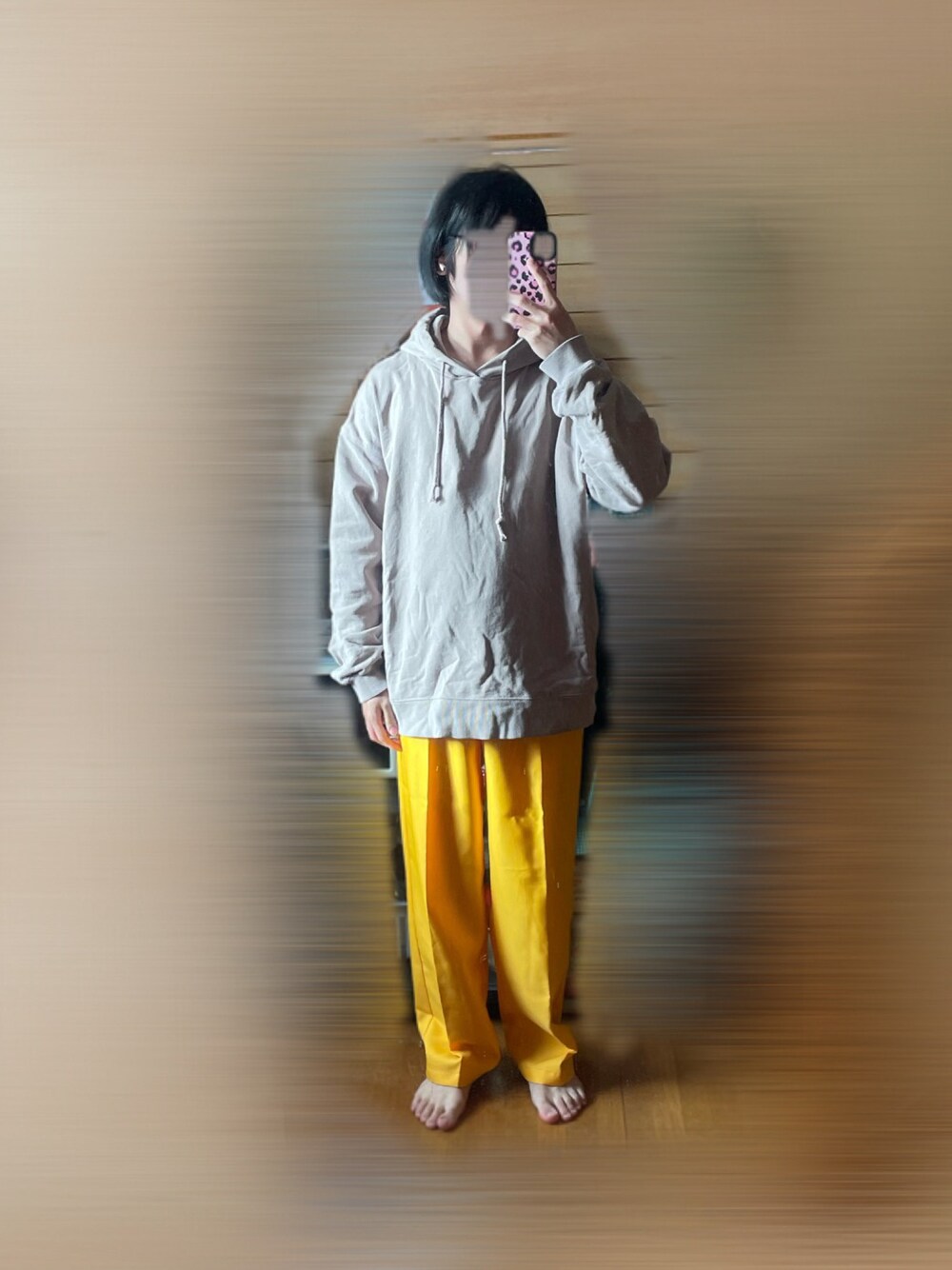 「メンズコーデ、プチプラ、今日のコーデ、低身長コーデ、パーカー、カジュアル」｜「WYM LIDNMのHEAVY WEIGHT WIDE PARKA（パーカー、ブラウン系）」を使った、rakuru さん（メンズ・163cm）の冬コーディネートの1枚目の写真
