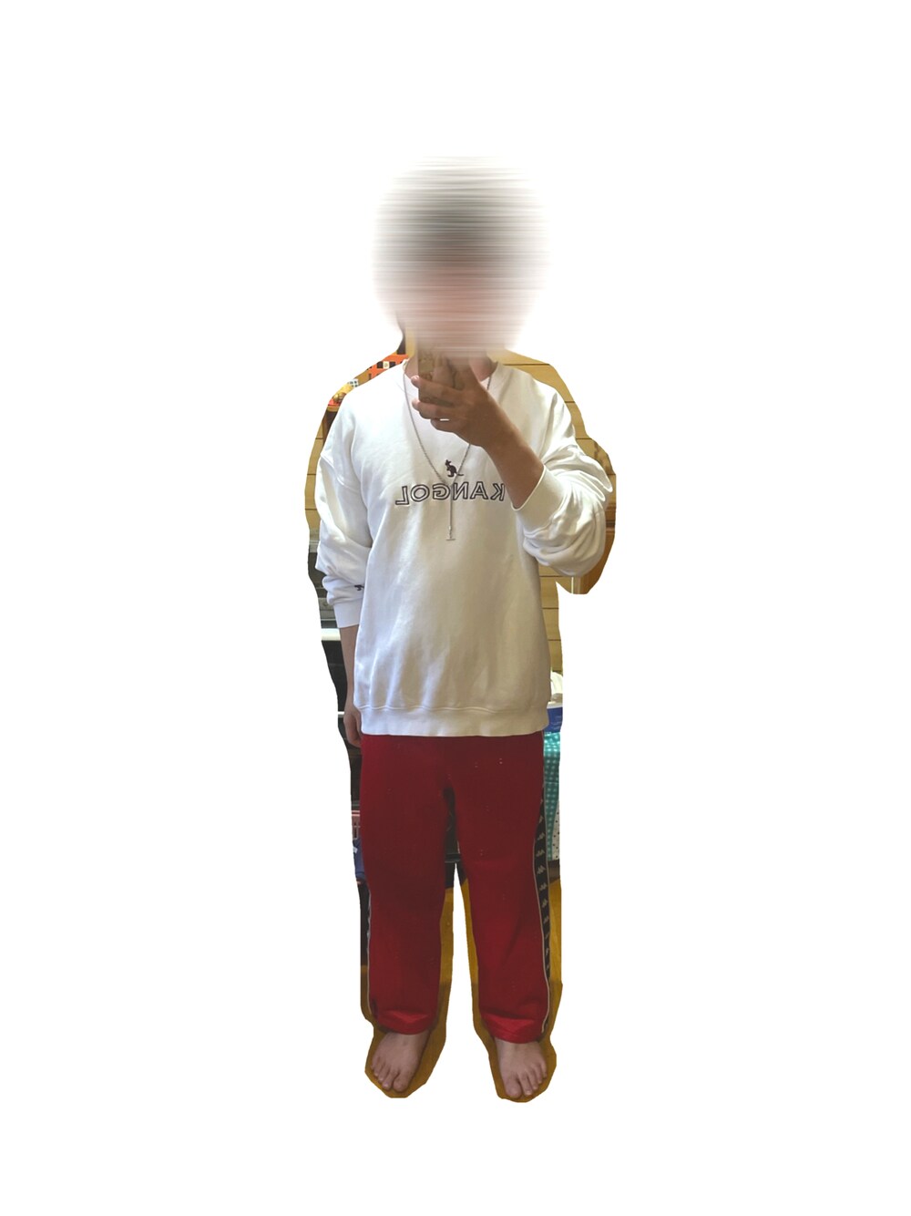 rakuru さんの「∴WEGO/KANGOL別注ビッグシルエットプルオーバー（KANGOL）」を使ったコーディネートの1枚目の写真