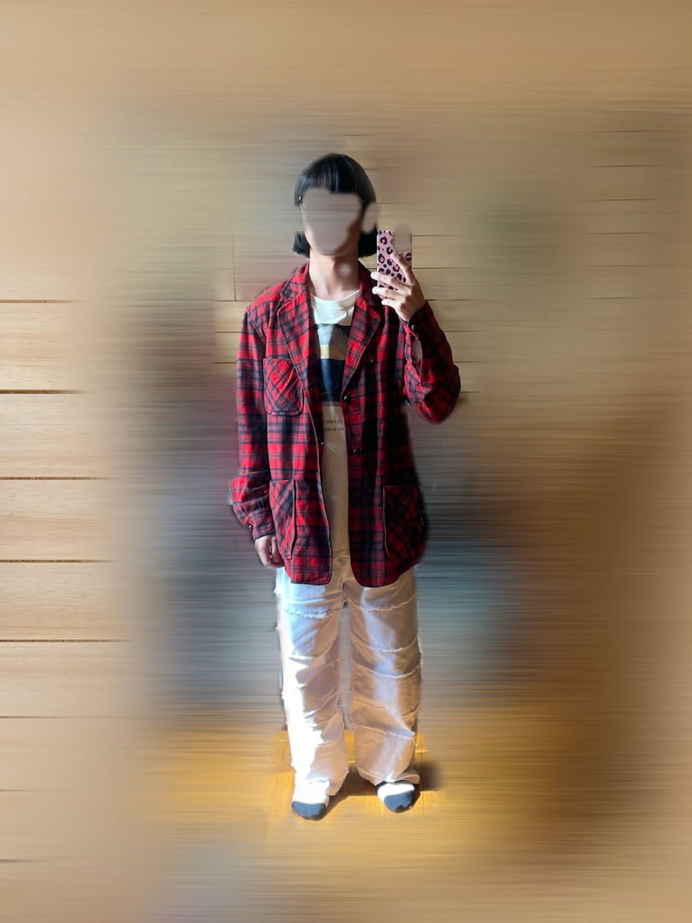「テーラードジャケット、レッド、白パンツ、カットソー、レトロ」｜「PENDLETONのアイテム（テーラードジャケット、レッド系）」を使った、rakuru さん（骨格ストレート・メンズ・163cm）の春コーディネートの1枚目の写真