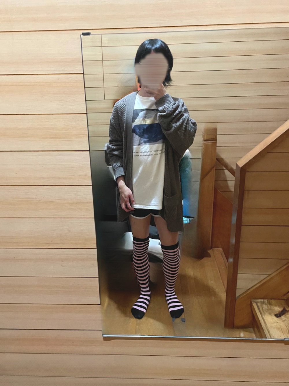 「秋っぽコーデ更新中、レディース男子、モード、かわいい、女装」｜「ADRERの長袖Tシャツ（Tシャツ/カットソー、ホワイト系）」を使った、rakuru さん（骨格ナチュラル・メンズ・163cm）の秋コーディネートの1枚目の写真