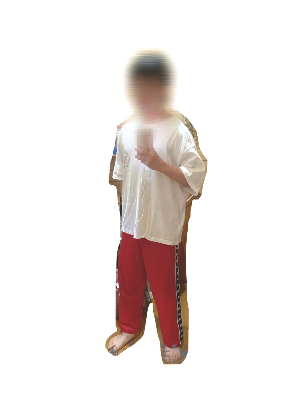 「スポーツミックス、夏コーデ、おしゃれさんと繋がりたい、秋コーデ、古着MIX」｜「Guessの『GUESS/ゲス』サークルロゴワイドシルエットロンT（Tシャツ/カットソー、ホワイト系）」を使った、rakuru さん（骨格ナチュラル・メンズ・163cm）の夏コーディネートの1枚目の写真