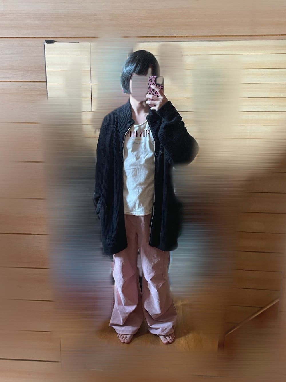 「プチプラ、カジュアル、モード、PINK HOUSE、冬コーデ、レディース男子、ジェンダーレス」｜「ENDER PRODUCTSのビックシルエット 畦編みドライバーズニット【ENDER PRODUCTS/エンダープロダクツ】（ニット/セーター、ブラック系）」を使った、rakuru さん（メンズ・163cm）の冬コーディネートの1枚目の写真