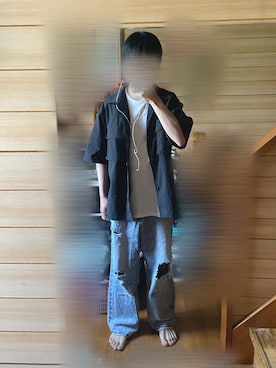 「ADRER（アドラー）のアイテム（パンツ）」を使った、rakuru さん（骨格ナチュラル・メンズ・163cm）の夏コーディネート