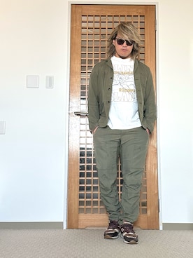 「アイテム（ジャケット/アウター）」を使った、棚橋弘至さん（メンズ・181cm）の夏コーディネート