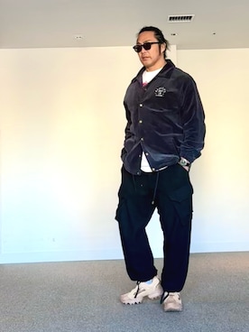 「アイテム（バックパック/リュック）」を使った、棚橋弘至さん（メンズ・181cm）の冬コーディネート