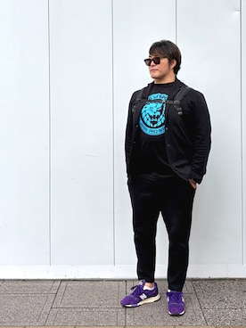 「アイテム（サングラス）」を使った、棚橋弘至さん（メンズ・181cm）の秋コーディネート