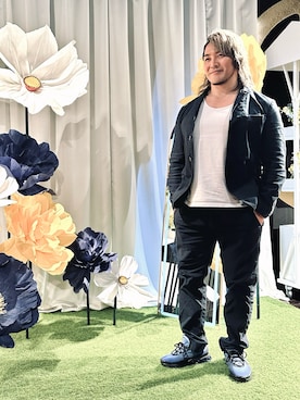 「アイテム（セットアップ）」を使った、棚橋弘至さん（メンズ・181cm・40代）の秋コーディネート