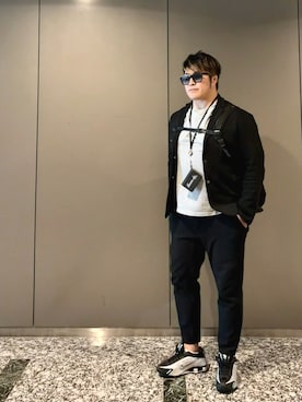 「アイテム（セットアップ）」を使った、棚橋弘至さん（メンズ・181cm）の夏コーディネート