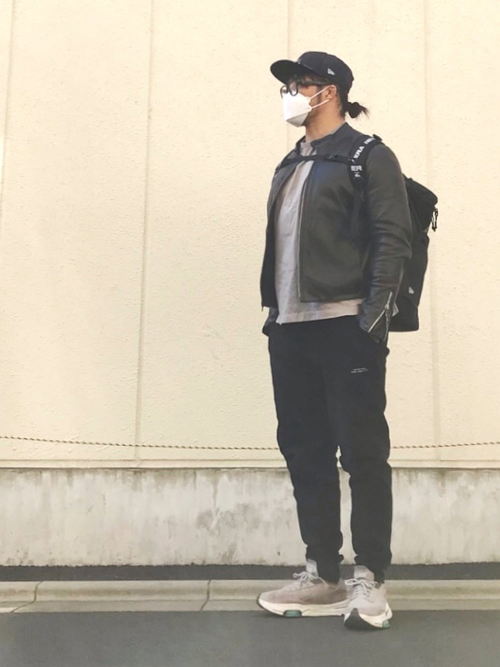 「PENDLETON、ライダース」｜「NEW ERAのアイテム（キャップ、ブラック系）」を使った、棚橋弘至さん（メンズ・181cm）の冬コーディネートの1枚目の写真