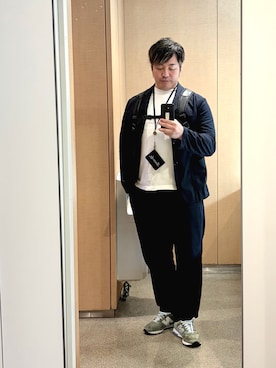 「アイテム（セットアップ）」を使った、棚橋弘至さん（メンズ・181cm）の夏コーディネート