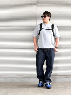「EDWIN（エドウィン）のアイテム」を使った、棚橋弘至さん（メンズ・181cm）の夏コーディネート