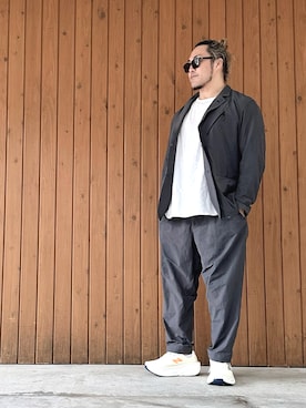 「アイテム（ジャケット/アウター）」を使った、棚橋弘至さん（メンズ・181cm・40代）の夏コーディネート