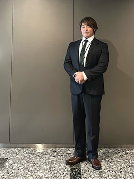 「BEAMS（ビームス）のアイテム」を使った、棚橋弘至さん（メンズ・181cm）の春コーディネート