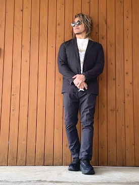 棚橋弘至さん（メンズ・181cm・40代）の秋コーディネート