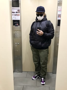 「アイテム（パーカー）」を使った、棚橋弘至さん（メンズ・181cm・40代）の冬コーディネート