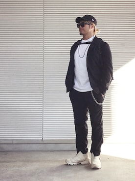 「アイテム（セットアップ）」を使った、棚橋弘至さん（メンズ・181cm・40代）の秋コーディネート