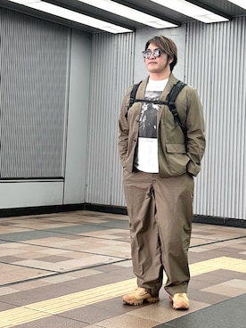 「Reebok（リーボック）のアイテム」を使った、棚橋弘至さん（メンズ・181cm）の春コーディネート