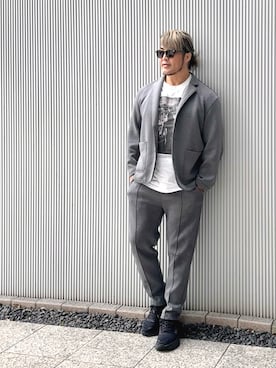 「アイテム（バックパック/リュック）」を使った、棚橋弘至さん（メンズ・181cm）の秋コーディネート