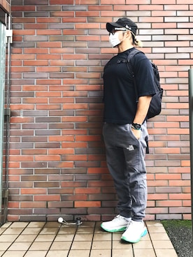 「アイテム（バックパック/リュック）」を使った、棚橋弘至さん（メンズ・181cm）の夏コーディネート