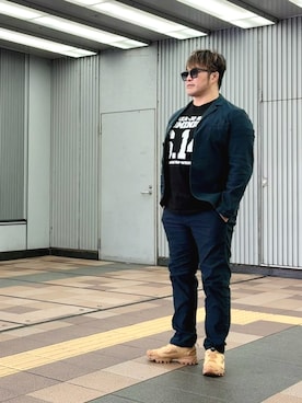 「Reebok(リーボック)のアイテム」を使った、棚橋弘至さん(メンズ・181cm)の夏コーディネート