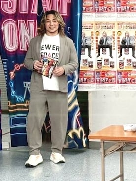 棚橋弘至さん（メンズ・181cm・40代）の秋コーディネート
