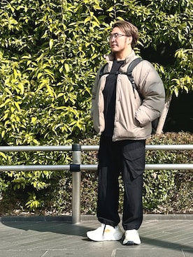 「SOPHNET.（ソフネット）のアイテム」を使った、棚橋弘至さん（メンズ・181cm）の冬コーディネート