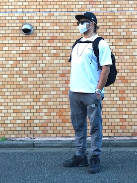 「アイテム（バックパック/リュック）」を使った、棚橋弘至さん（メンズ・181cm）の秋コーディネート