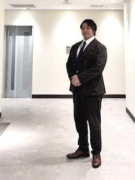 「アイテム（フォーマルスーツ/小物）」を使った、棚橋弘至さん（メンズ・181cm）の秋コーディネート