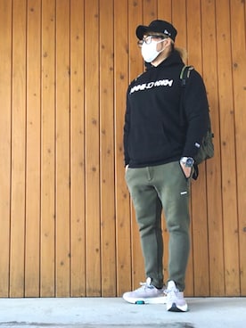 「ANIMALIA（アニマリア）のアイテム」を使った、棚橋弘至さん（メンズ・181cm）の冬コーディネート