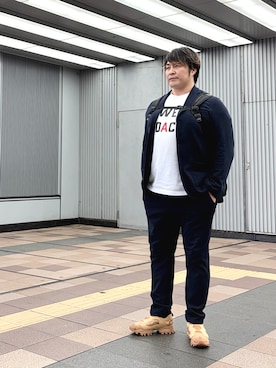 「Reebok(リーボック)のアイテム」を使った、棚橋弘至さん(メンズ・181cm)の夏コーディネート