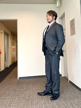 「アイテム（フォーマルスーツ/小物）」を使った、棚橋弘至さん（メンズ・181cm）の冬コーディネート