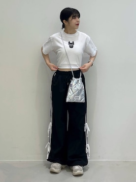 「LIFE WORK（ライフワーク）のアイテム（トップス）」を使った、ざわざわ⭐️さん（レディース・154cm）の夏コーディネート