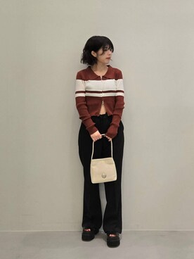 「ドットエスティ秋コーデ」｜「アイテム（スラックス）」を使った、ざわざわ⭐️さん（レディース・154cm）の秋コーディネート