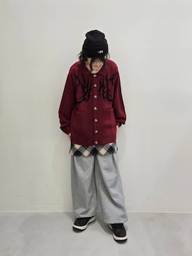 「NOT4NERD（ノットフォーナード）のアイテム（トップス）」を使った、ざわざわ⭐️さん（レディース・154cm）の秋コーディネート