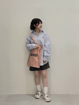 「ALAND（エーランド）のアイテム（シャツ/ブラウス）」を使った、ざわざわ⭐️さん（レディース・154cm）の秋コーディネート