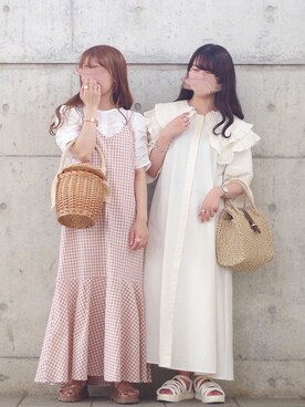 「ピクニック」｜「アイテム（その他）」を使った、ayachan❀さん（レディース・150cm）の夏コーディネート