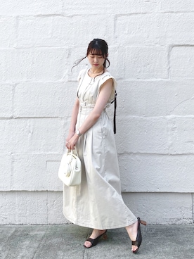 「dazzlin（ダズリン）のアイテム（ジャンパースカート）」を使った、ayachan❀さん（レディース・150cm）の夏コーディネート